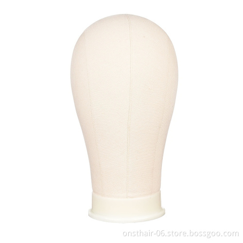 MYZYR Canvas Block Head Display Styling Training Mannequin Head Mannequin Manikin Head Wig Stand Free Get T Needle Holder